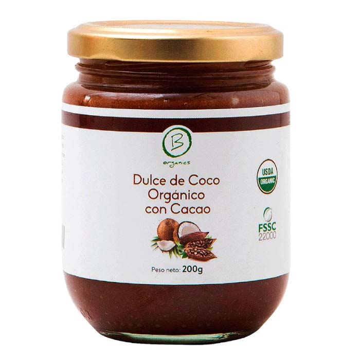Dulce de Coco Cacao Orgánico BOrganics 200 gr