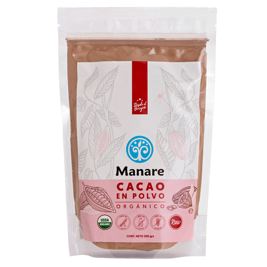 Cacao en Polvo Raw Orgánico Manare 200 gr