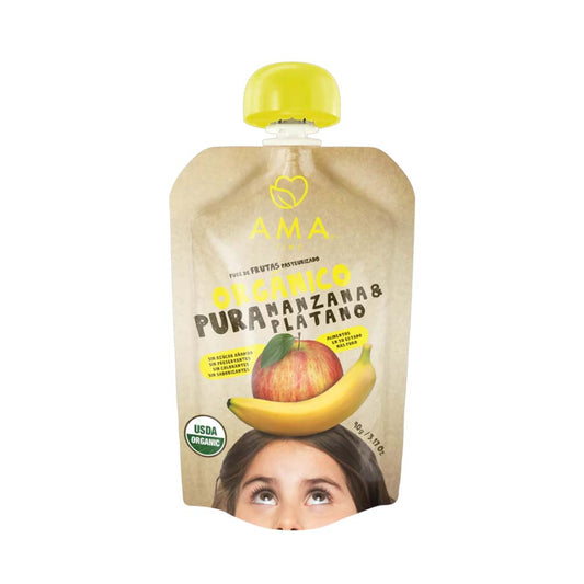 Puré Manzana Plátano Orgánico Ama 90 gr