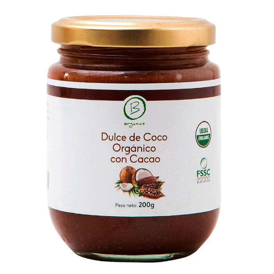 Dulce de Coco Cacao Orgánico BOrganics 200 gr