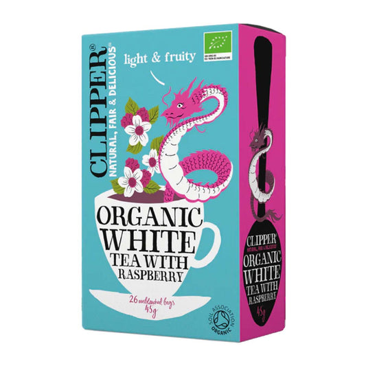 Té Blanco con Frambuesa Orgánico Clipper 20 sobres