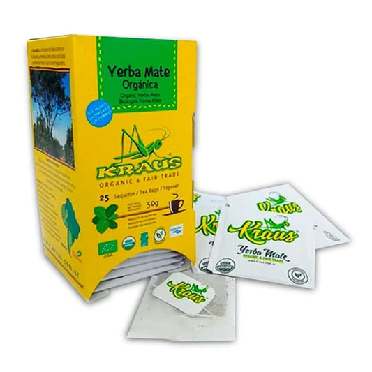 Té Yerba Mate Libre de humo Orgánico Kraus 25 sobres
